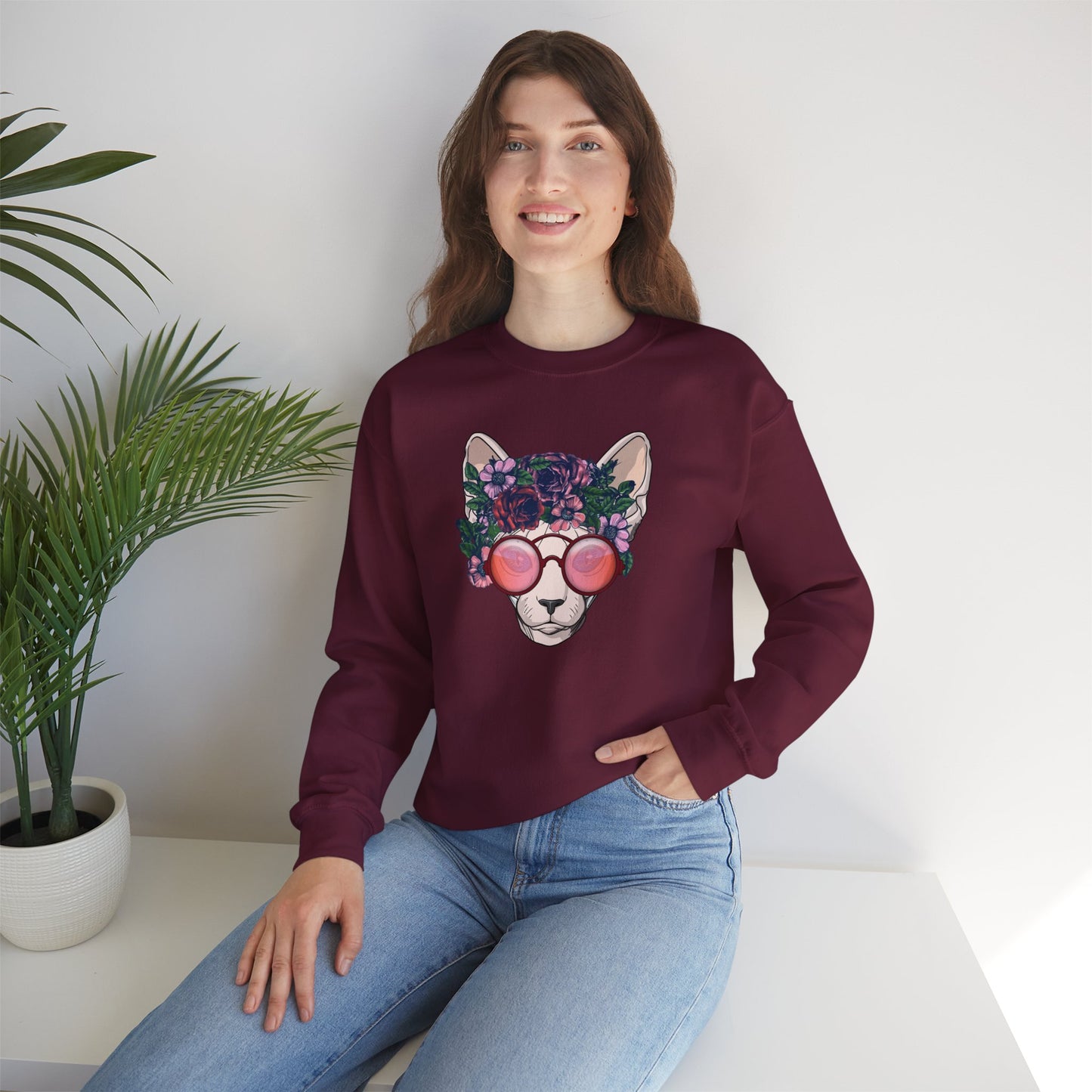 Flower Sphynx Sweatshirt