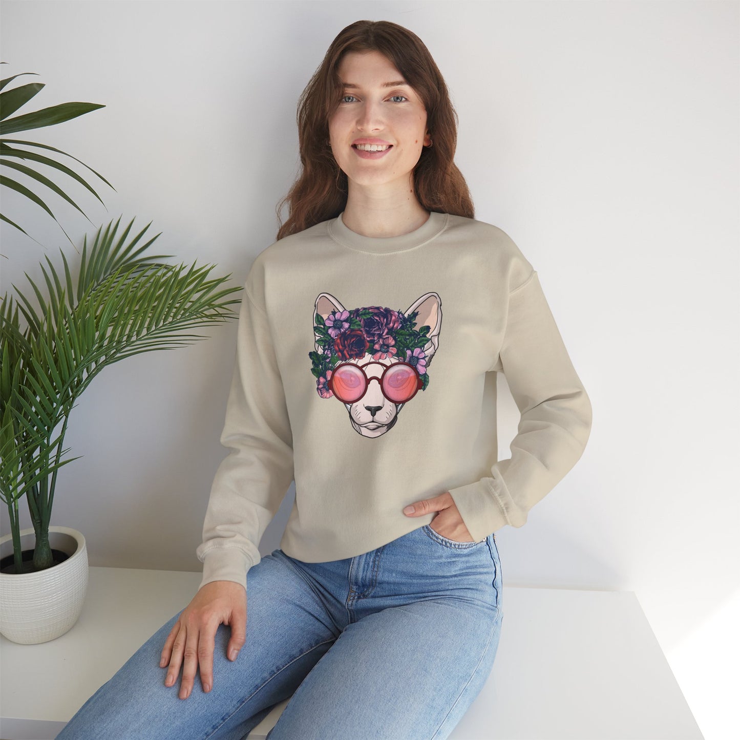 Flower Sphynx Sweatshirt