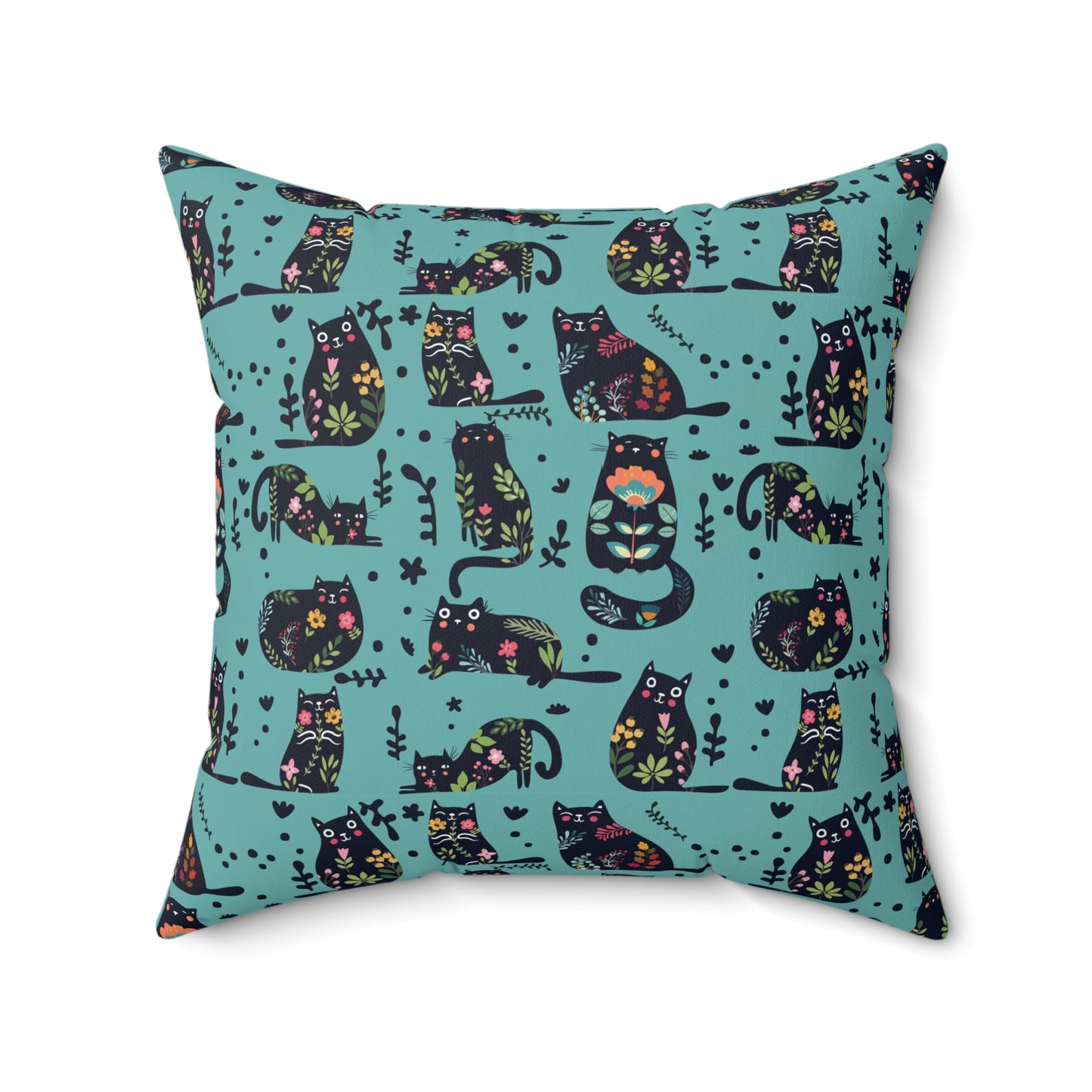 Abstract On Blue Throw Pillow