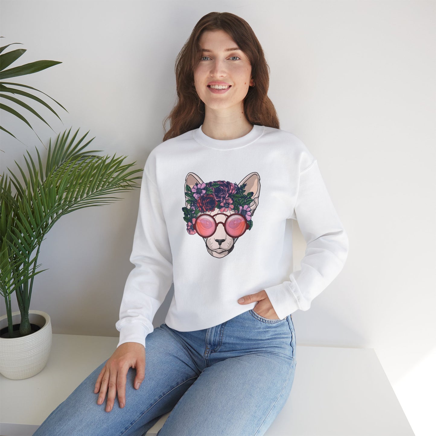 Flower Sphynx Sweatshirt