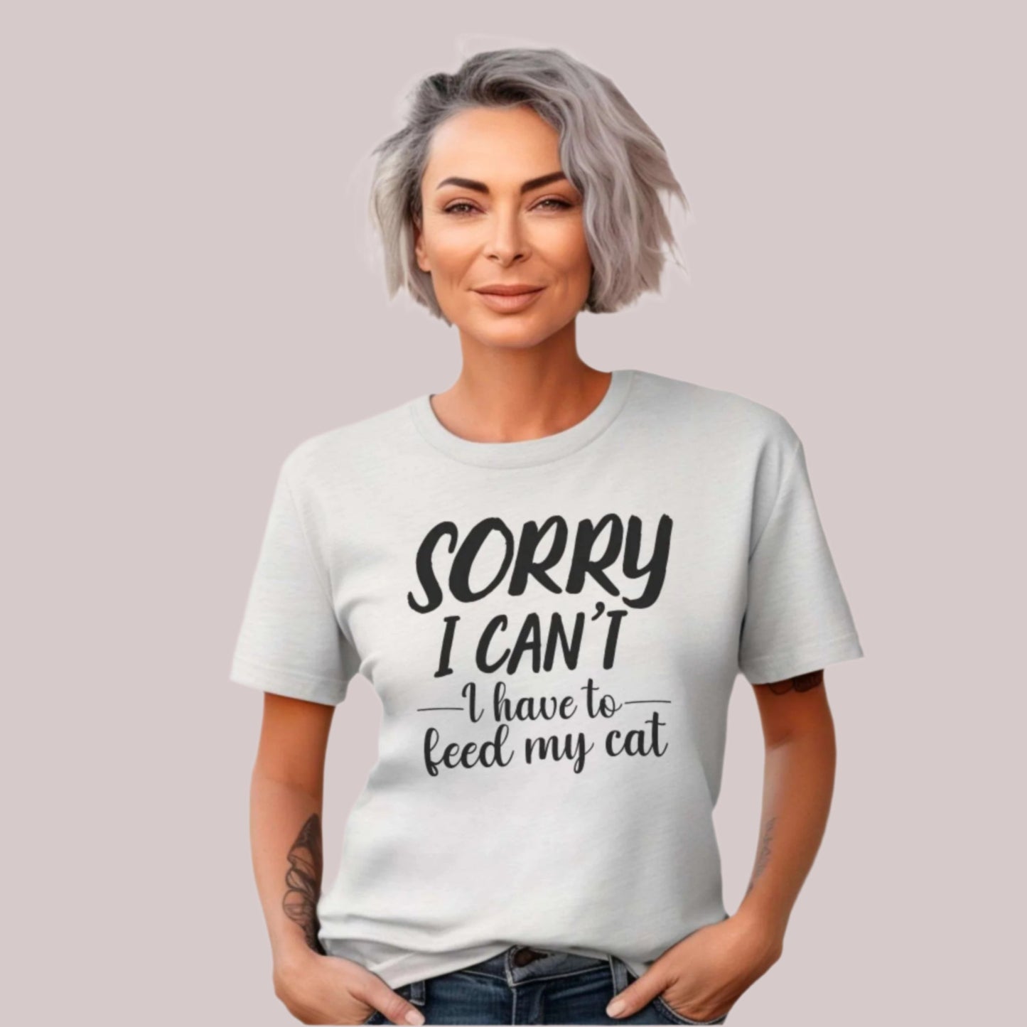 Ash Feed My Cat T-Shirt Unisex Crew Neck
