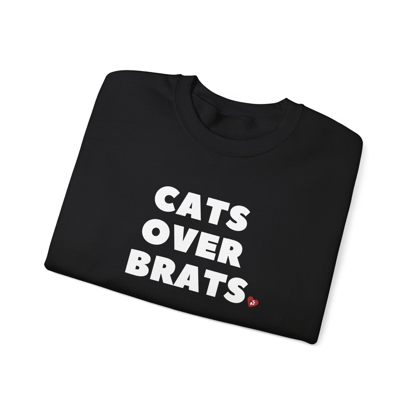 Black Cats Over Brats Crewneck Unisex Sweatshirt