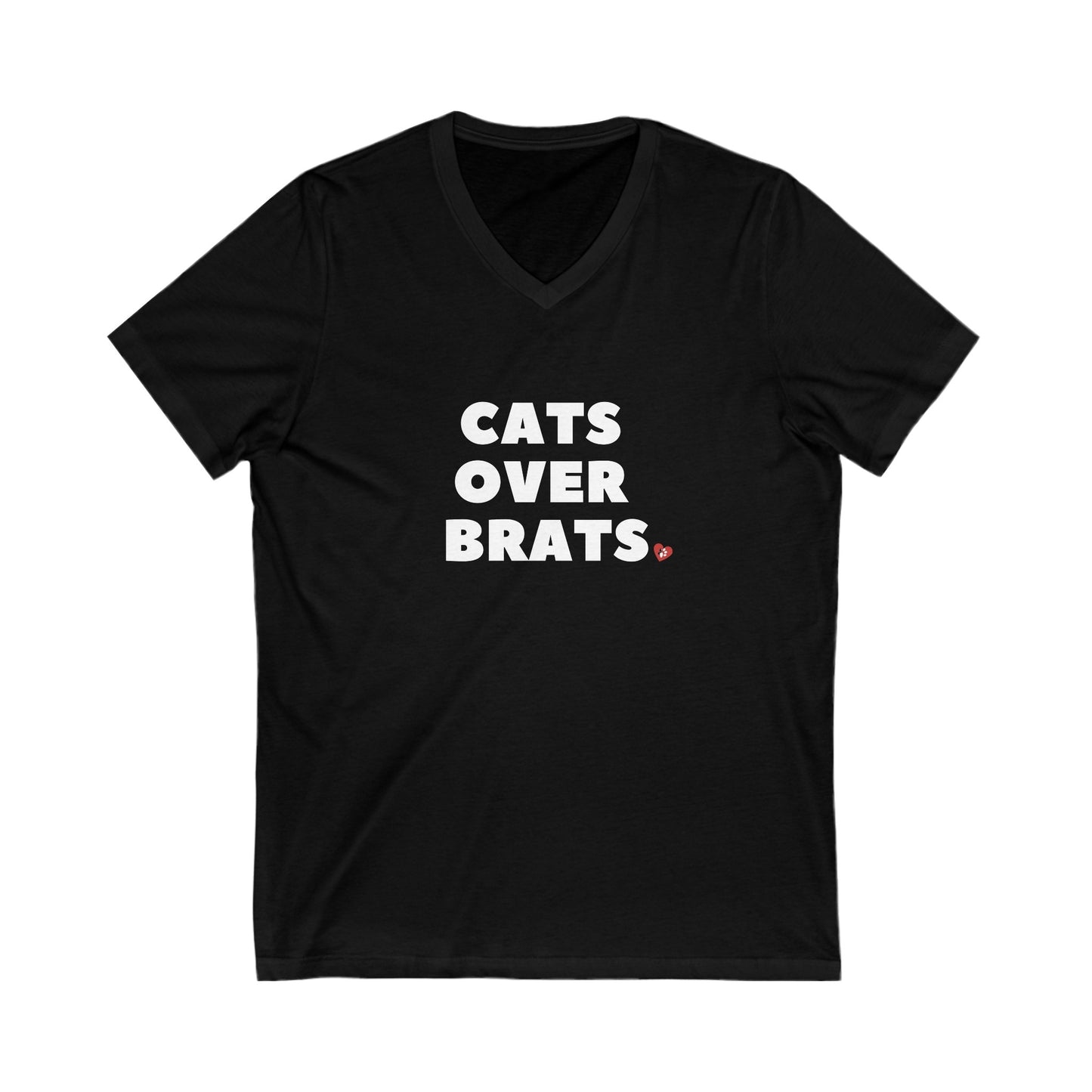 Black Cats Over Brats V-Neck T-Shirt