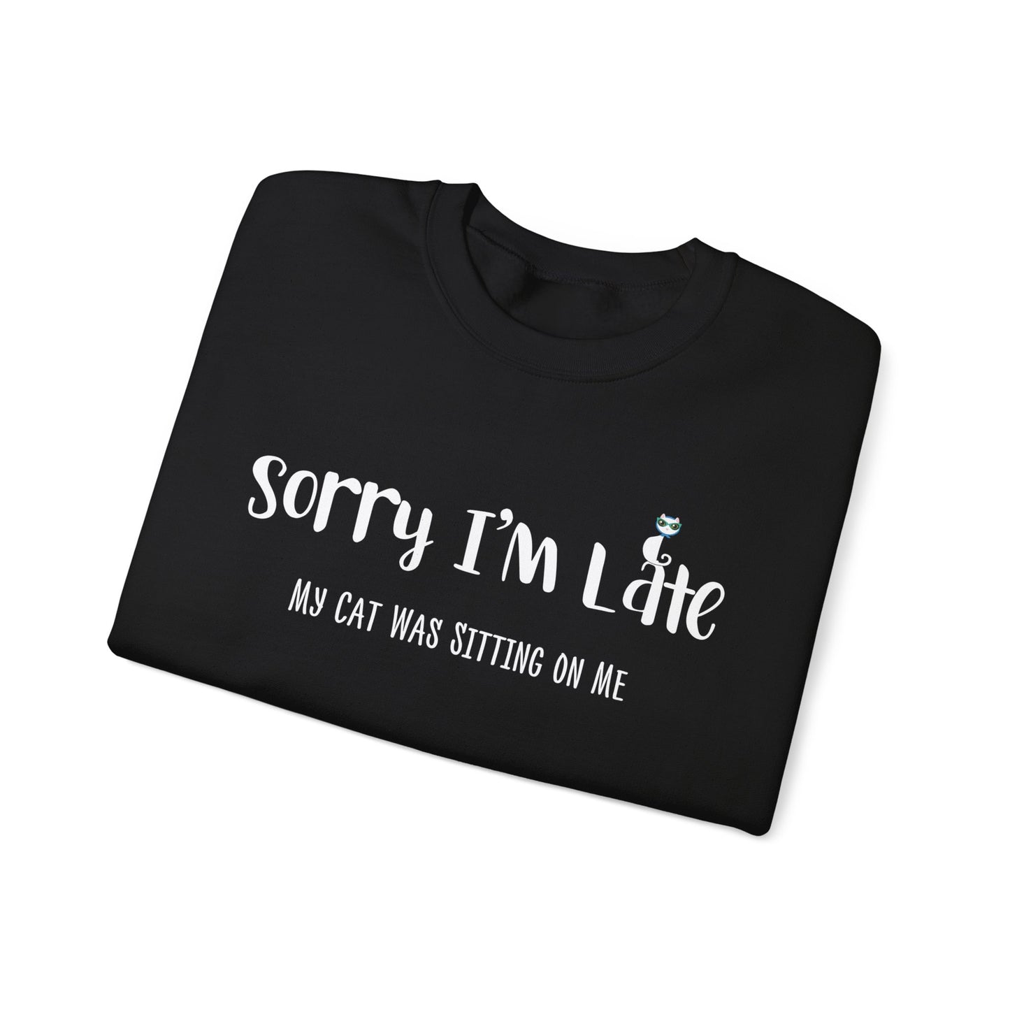 Black My Cat Was Sitting On Me Unisex Crewneck Sweatshirt