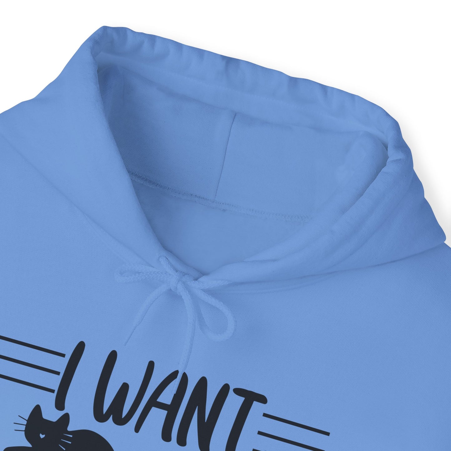 Carolina Blue Cats Cake & Coffee Hooded Sweater Unisex