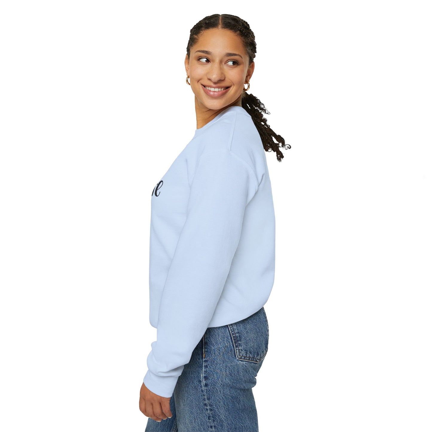 Pale Blue My Cat Was Sitting On Me Unisex Crewneck Sweatshirt