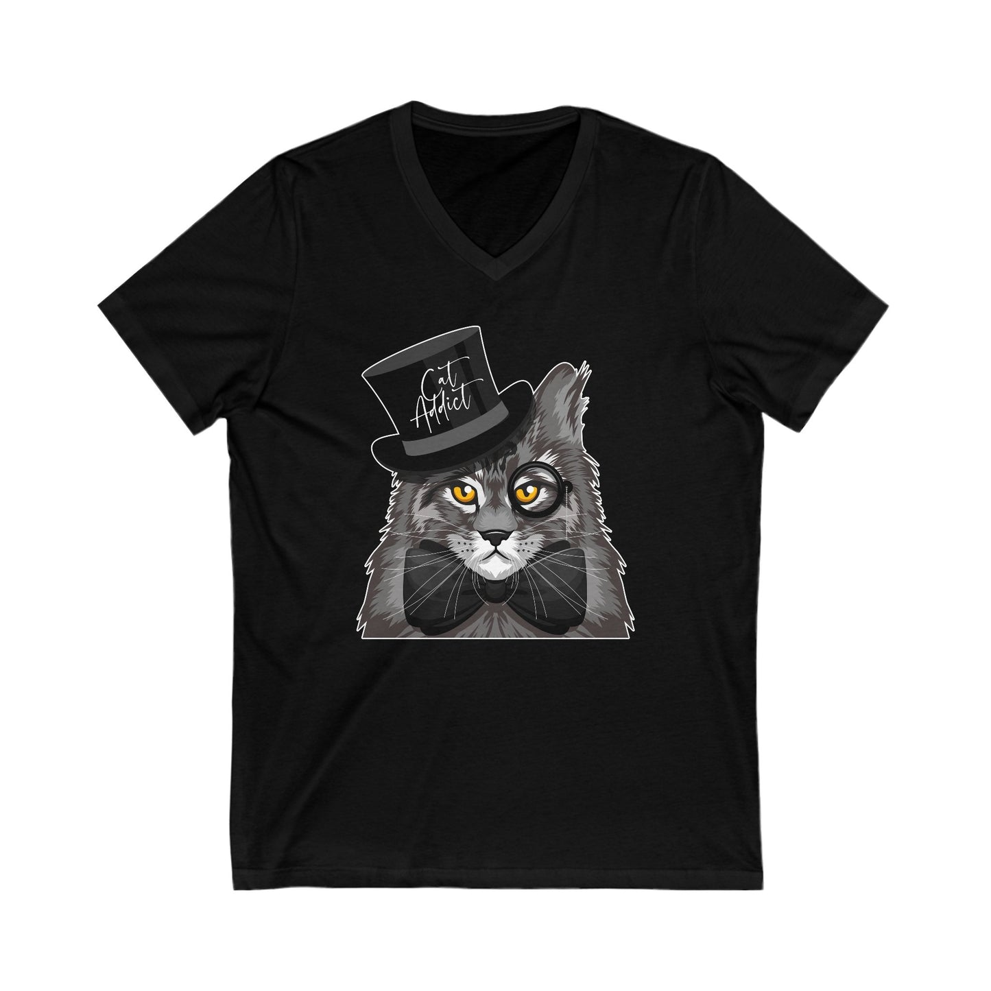 Black Cat Addict T-Shirt Maine Coon