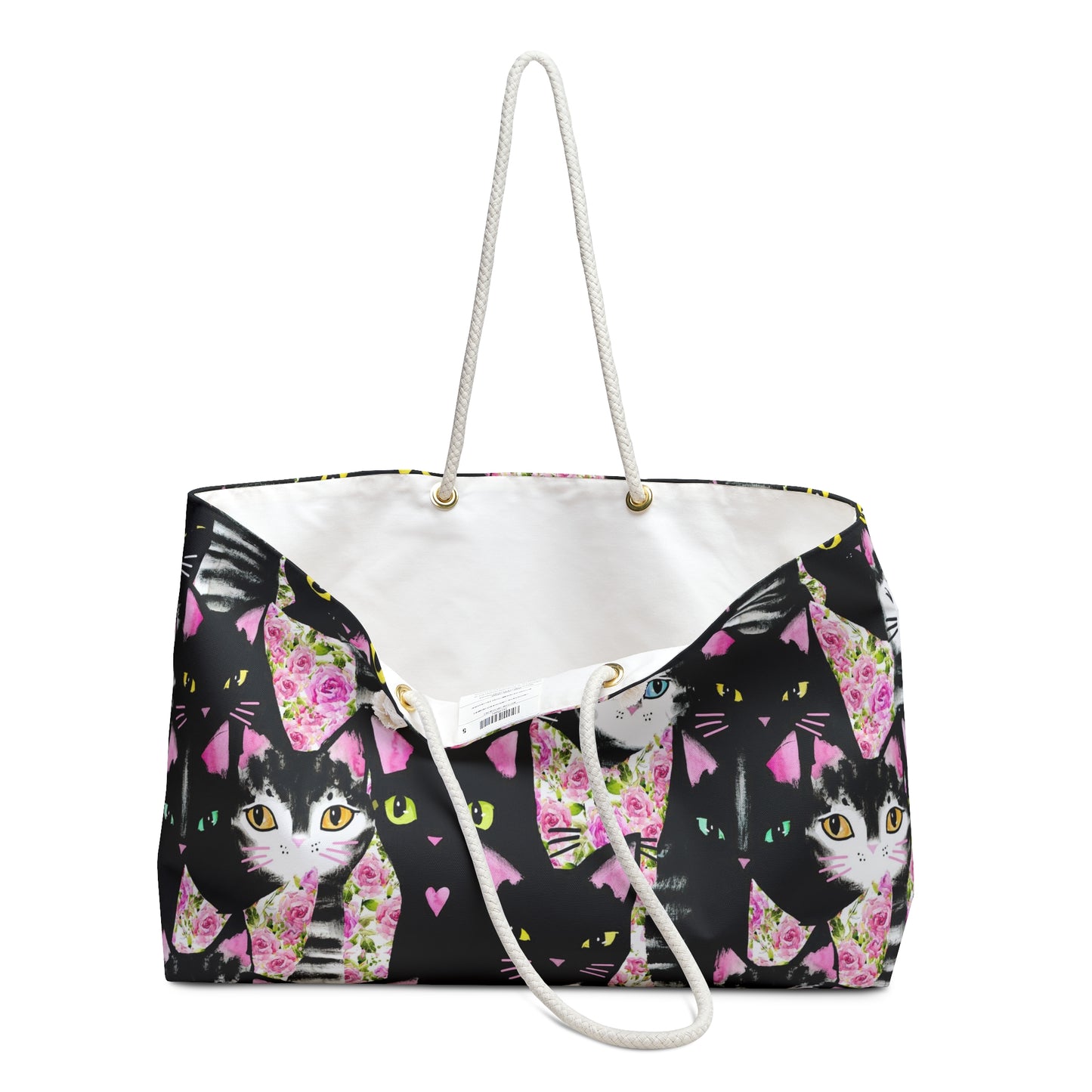 Cats & Roses Weekender Tote Bag