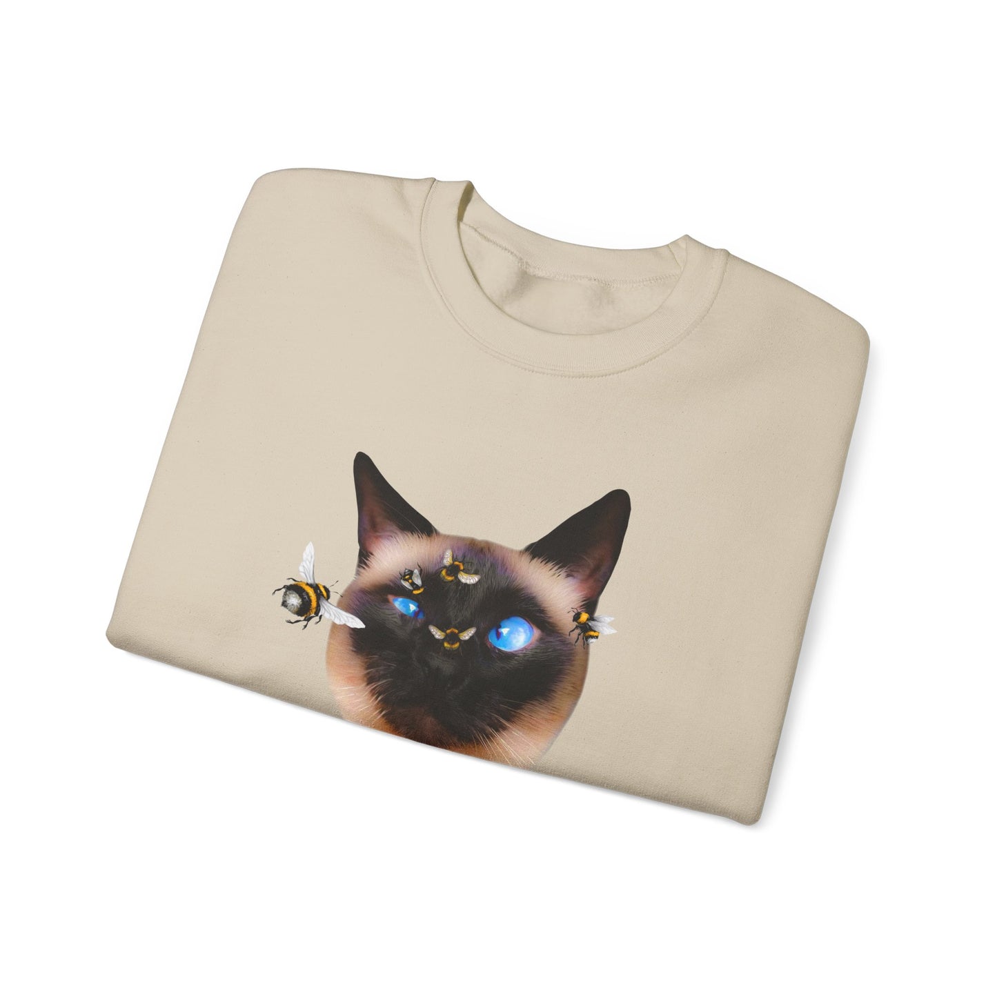 Sand Buzz Off Cat Themed Crewneck Unisex Sweatshirt