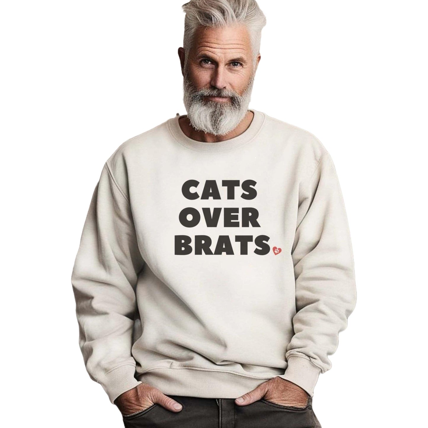 Sand Cats Over Brats Crewneck Unisex Sweatshirt