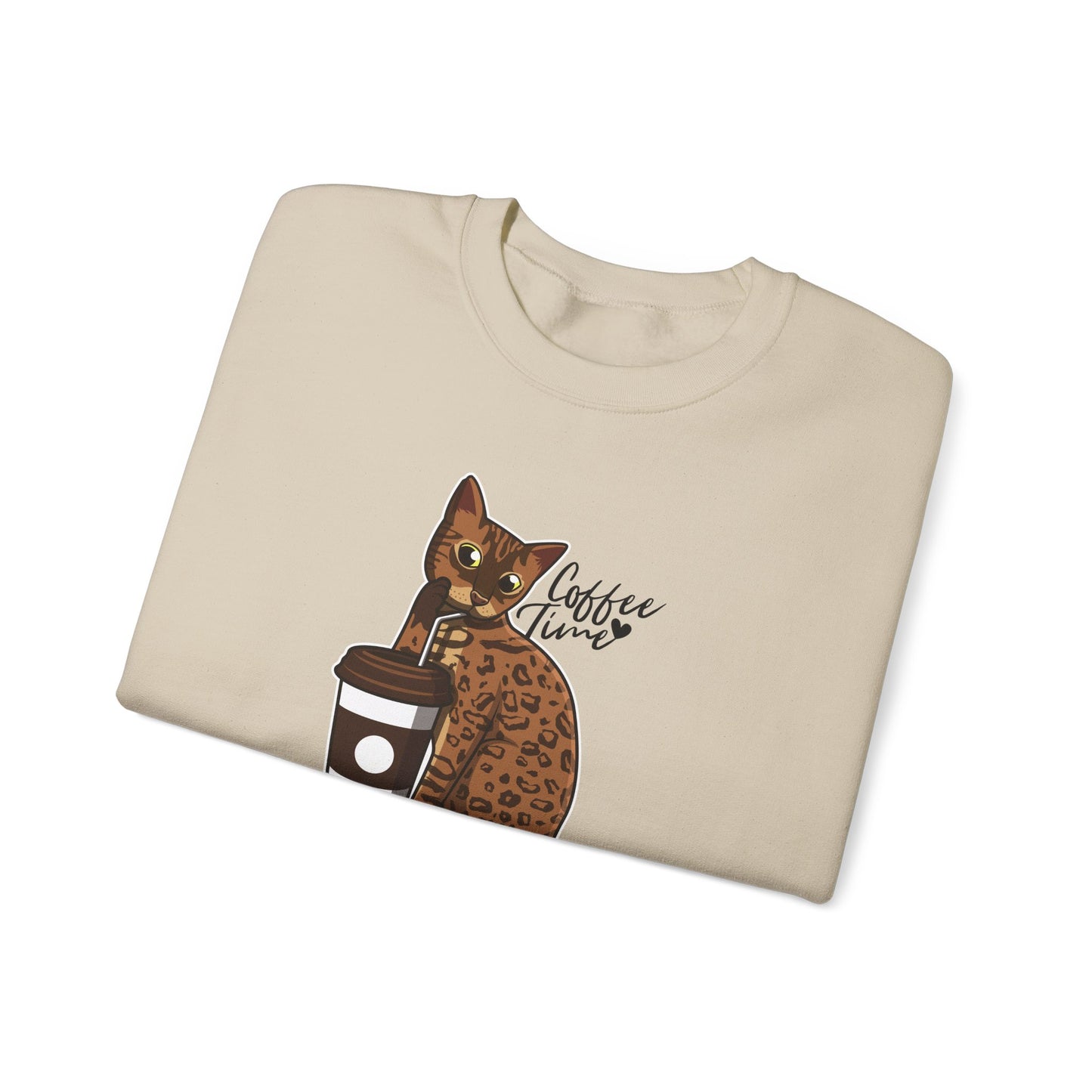 Sand Drinking Bengal Cat Unisex Sweatshirt