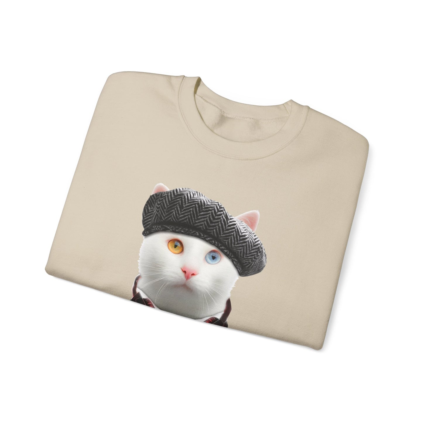 Sand Headphones Crewneck Cat Themed Unisex Sweatshirt
