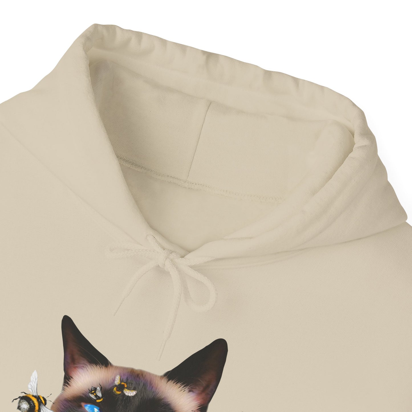 Sand Buzz Off Cat Themed Hooded Sweatshirt Unisex