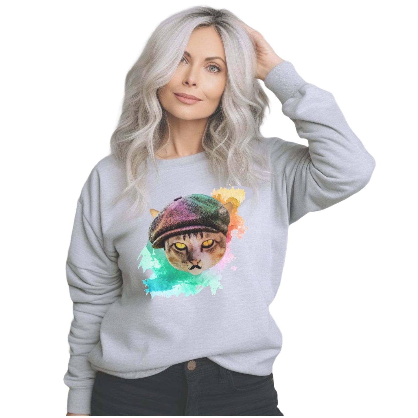 Oyster Baker Boy Cat Themed Crewneck Unisex Sweatshirt