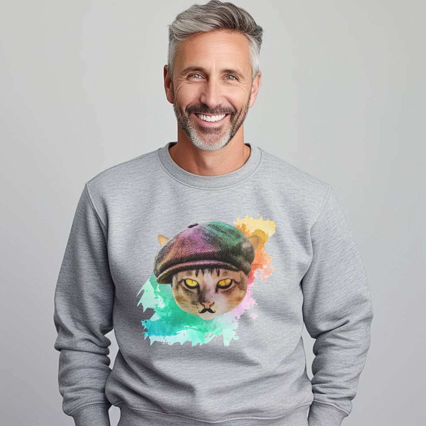 Oyster Baker Boy Cat Themed Crewneck Unisex Sweatshirt