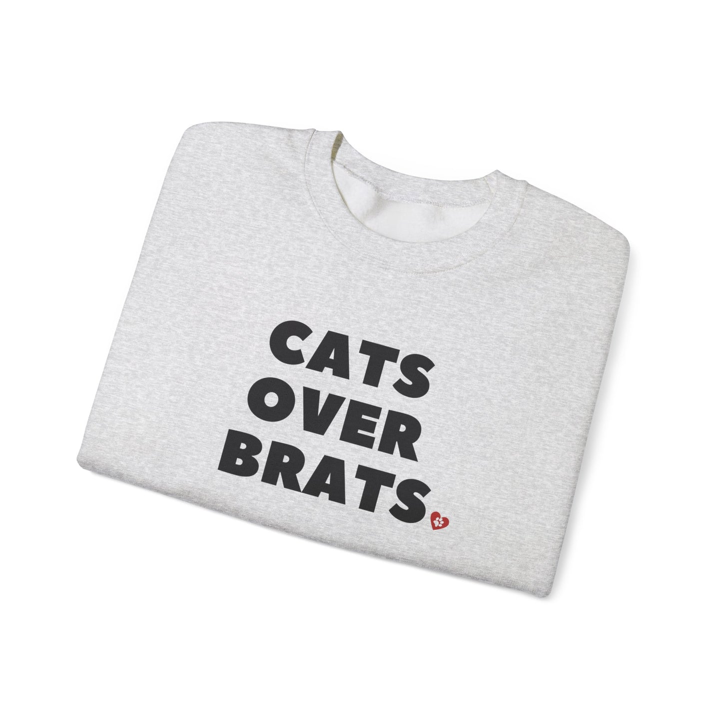 Ash Cats Over Brats Crewneck Unisex Sweatshirt