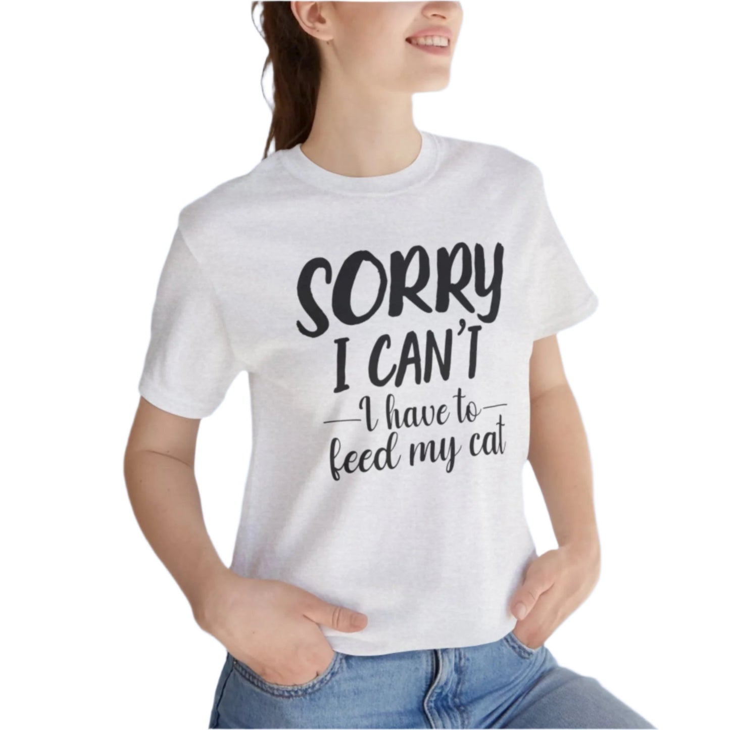 Ash Feed My Cat T-Shirt Unisex Crew Neck