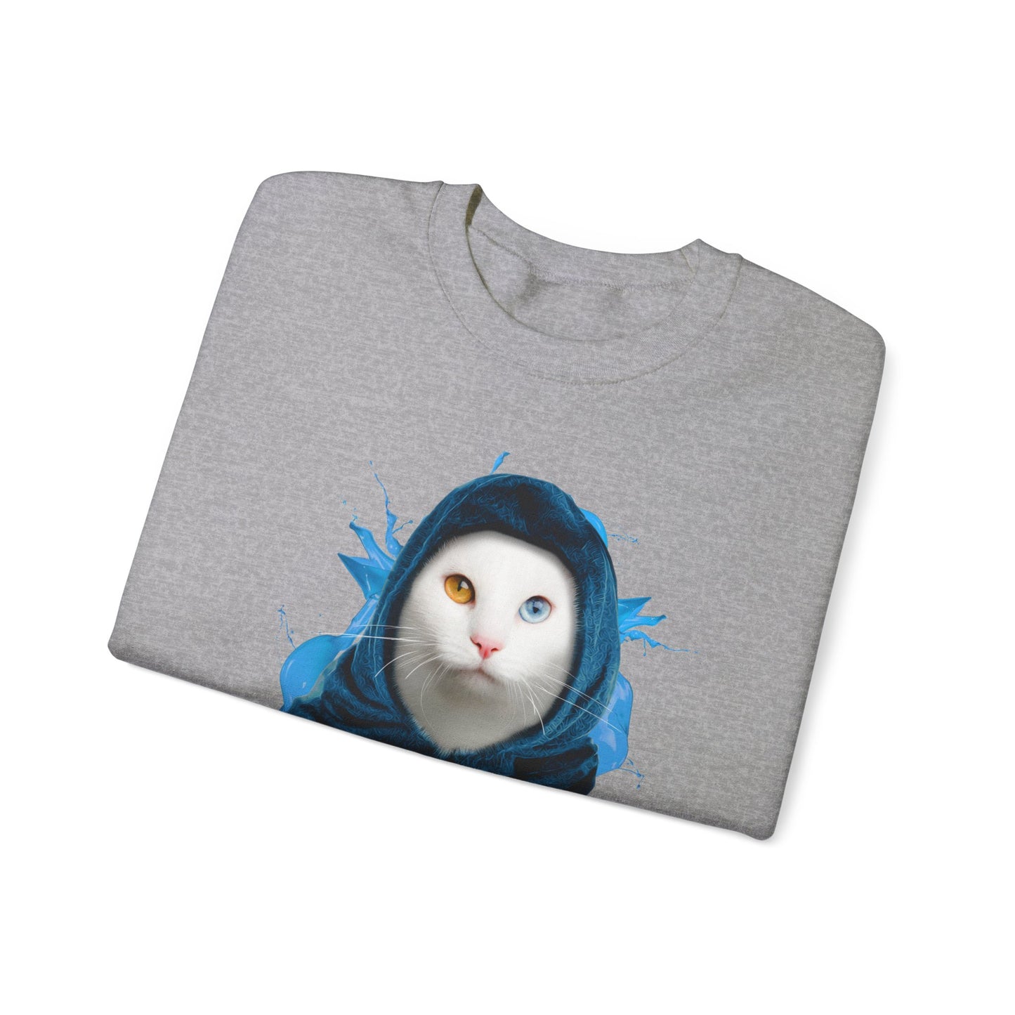 Oyster Headscarf Cat Themed Crewneck Unisex Sweatshirt