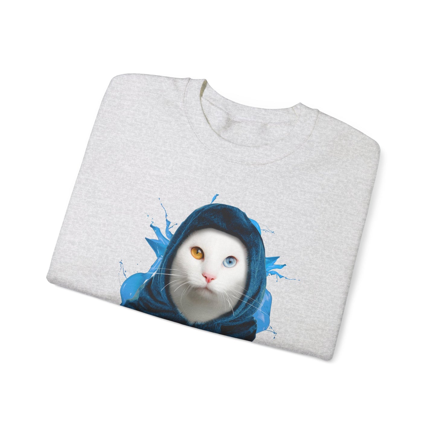 Ash Headscarf Cat Themed Crewneck Unisex Sweatshirt