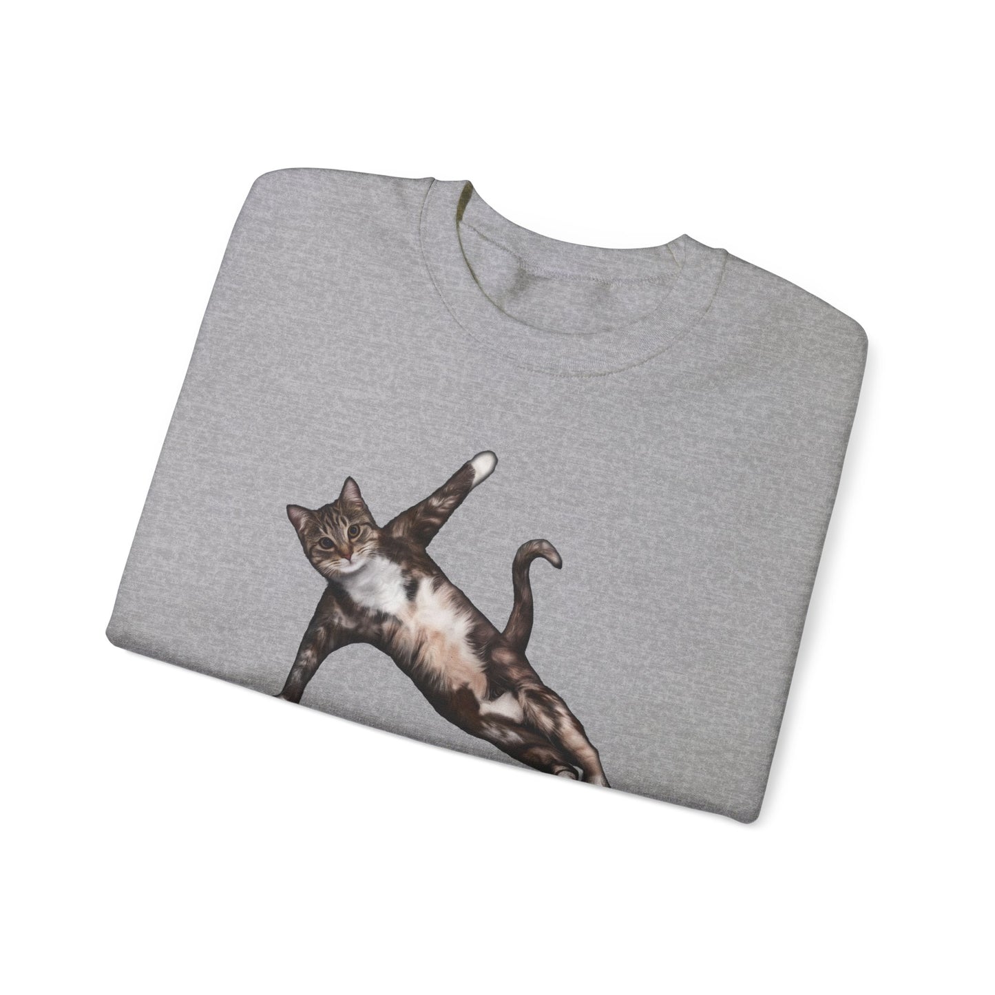 Oyster Yoga Pose cat themed unisex sweatshirt