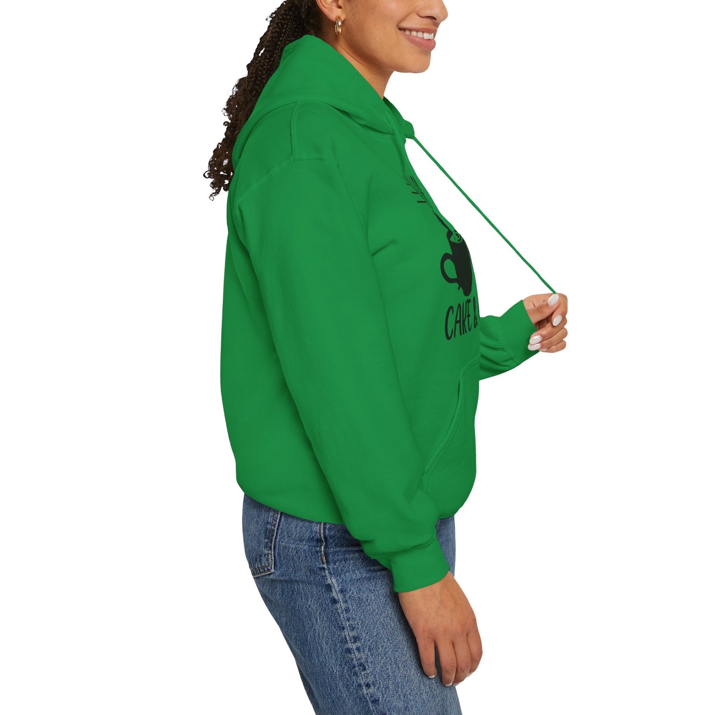 Green Cats Cake & Coffee Hooded Sweater Unisex