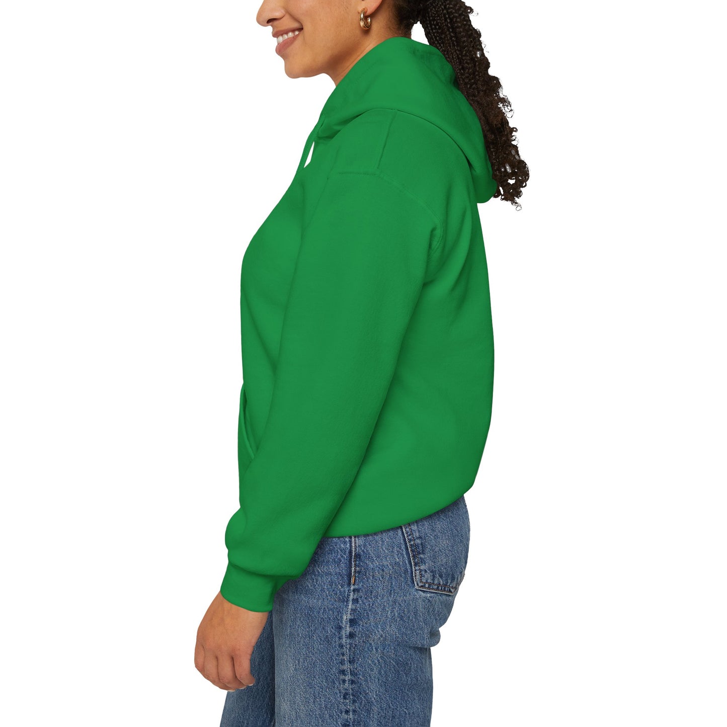 Green Yoga Pose Cat Themed Hooded Sweater Unisex
