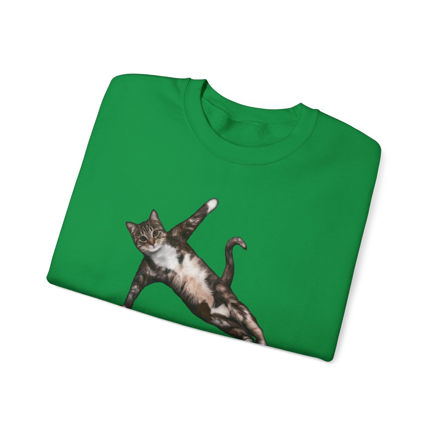 Green Yoga Pose cat themed unisex sweatshirt