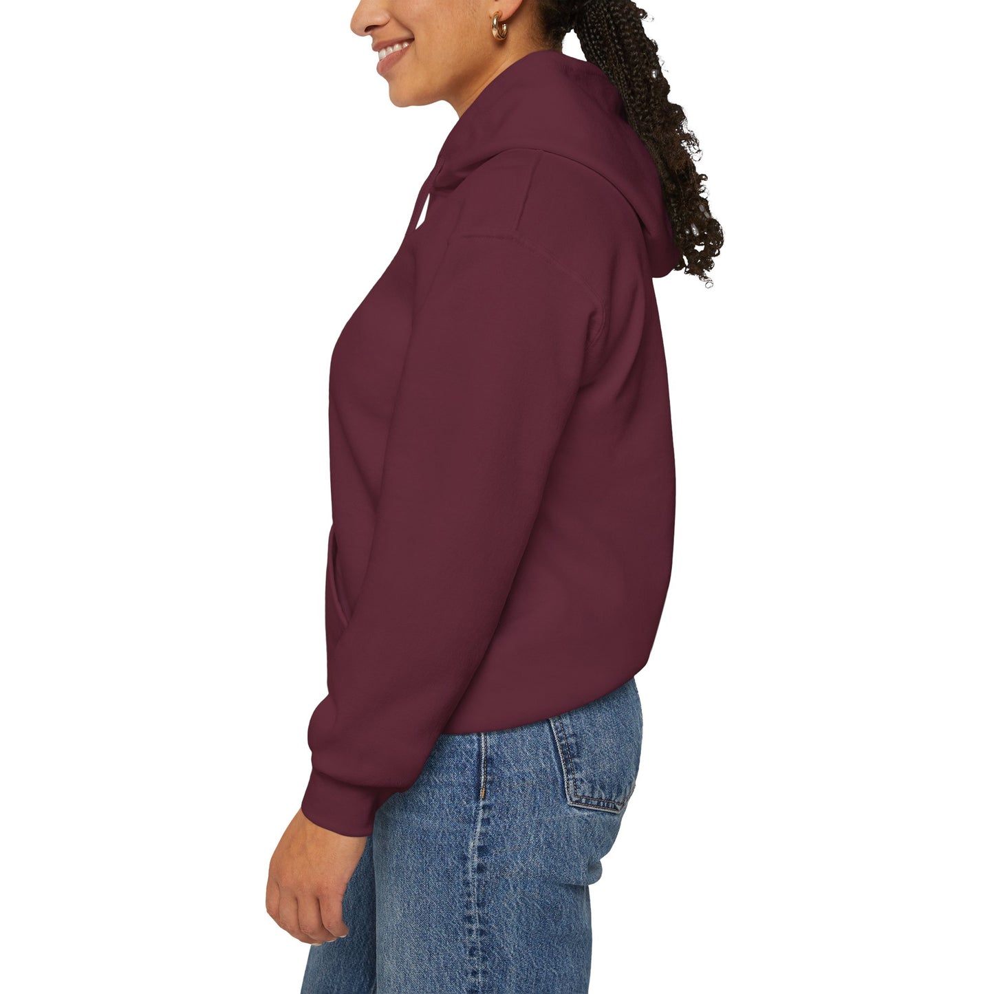 Maroon Flower Sphynx Cat Hooded Sweatshirt Unisex