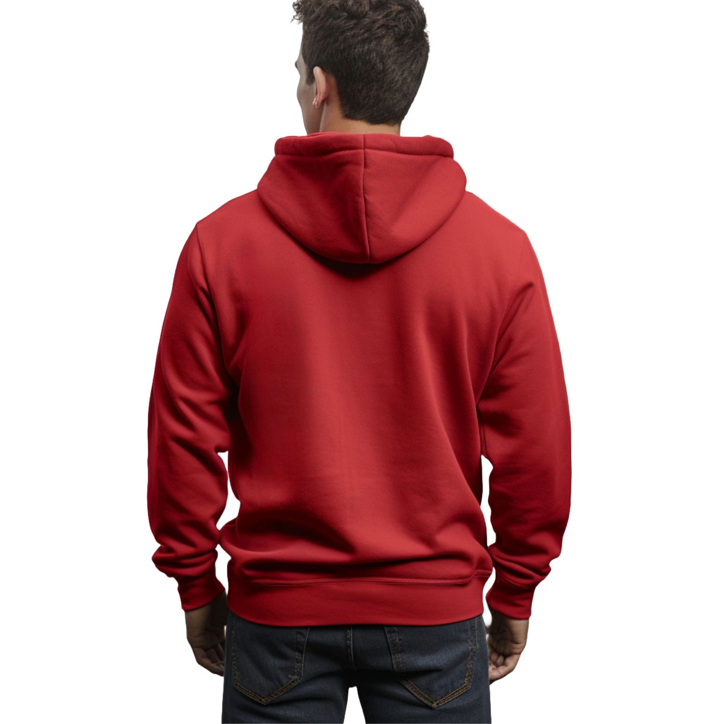 Red Awesome Cat Themed Hooded Sweatshirt Unisex
