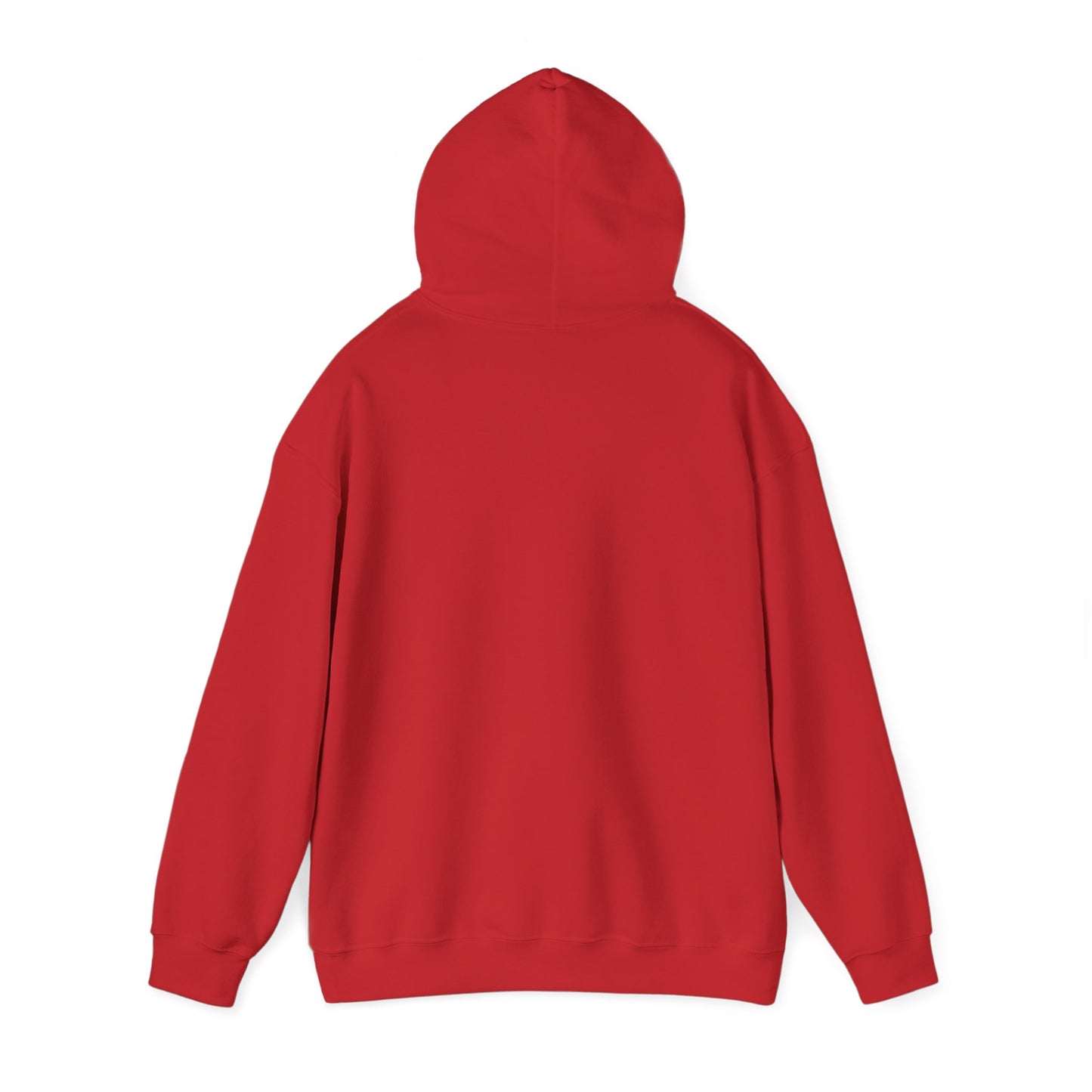Red Lost In Music Cat Themed Hooded Sweatshirt Unisex