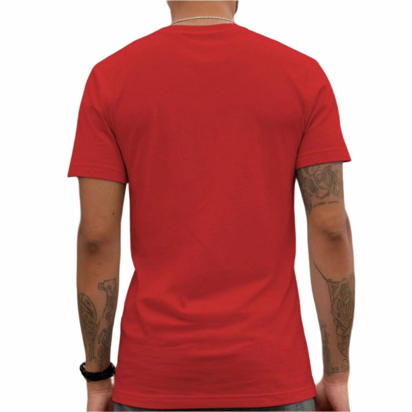Red OCD Cat Themed V-Neck T-Shirt