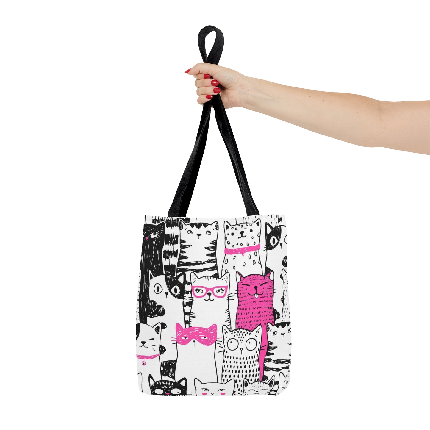Tote bag with cartoon cats