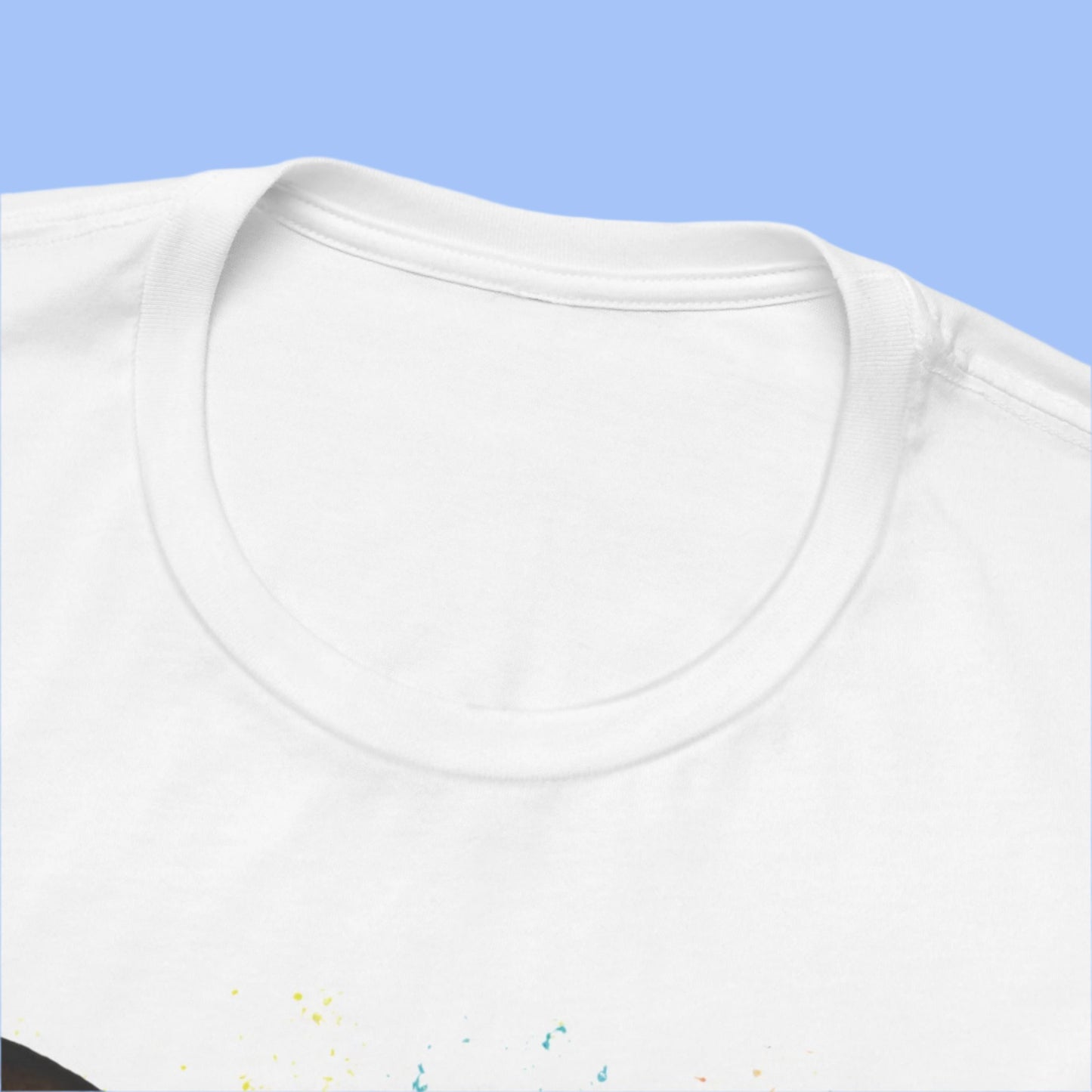 White Awesome Cat T-Shirt Crew Neck Unisex