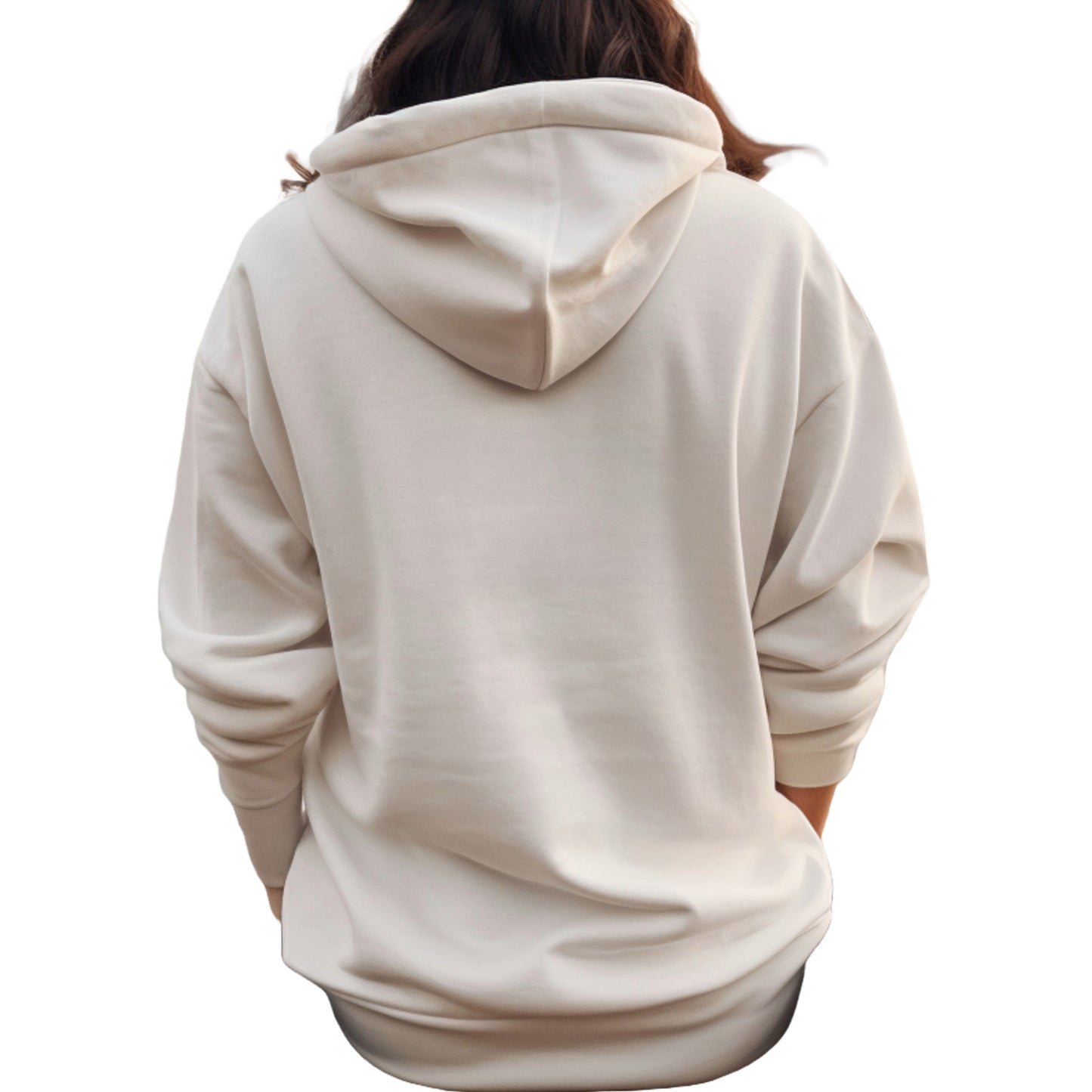 White Buzz Off Cat Themed Hooded Sweatshirt Unisex