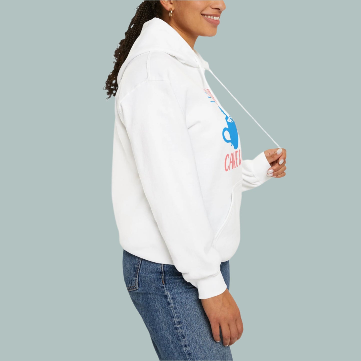 White Cats Cake & Coffee Hooded Sweater Unisex