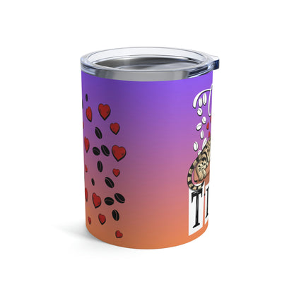 Coffee Beans & Love Hearts Purple Tumbler 10oz