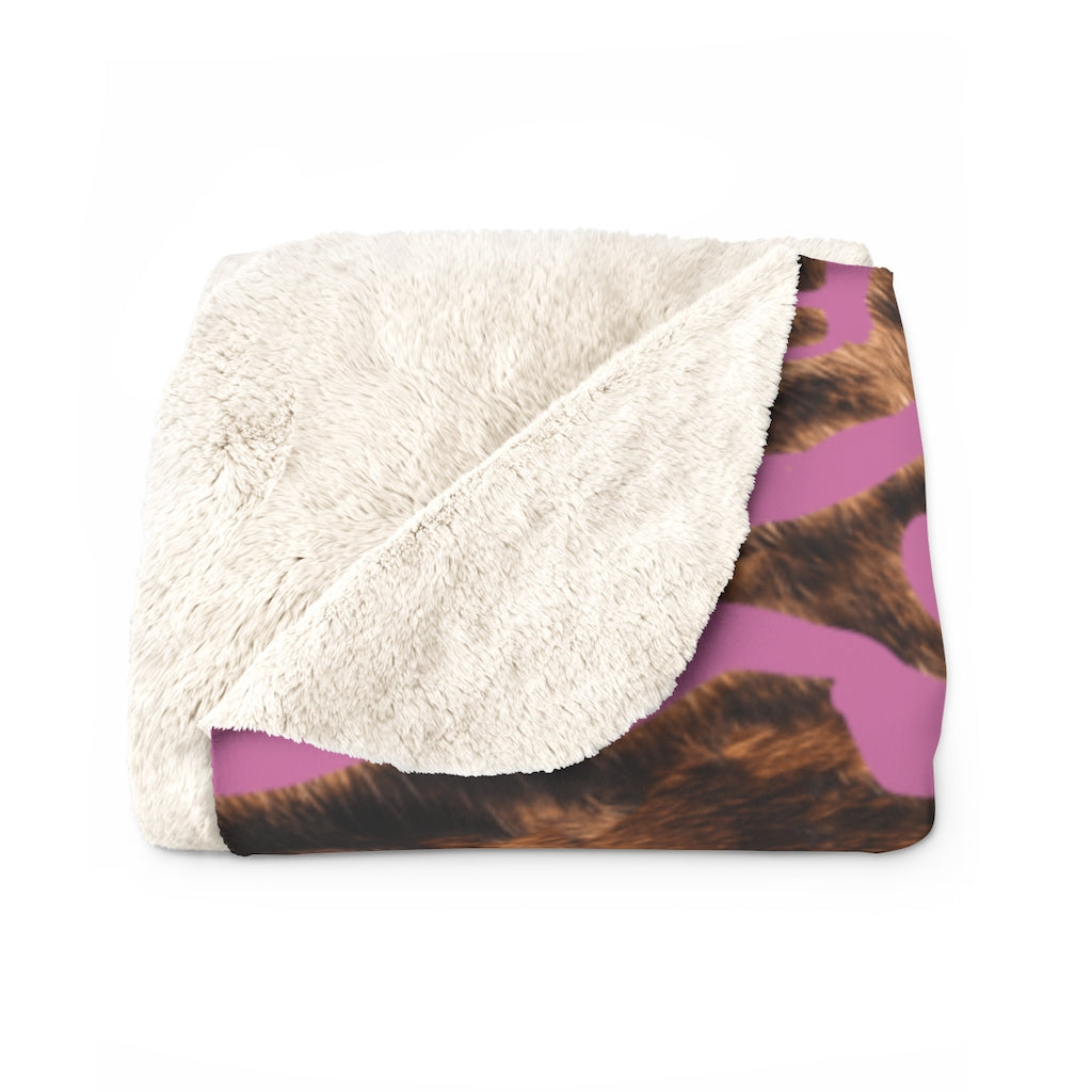 Bengal Pink Fleece Blanket