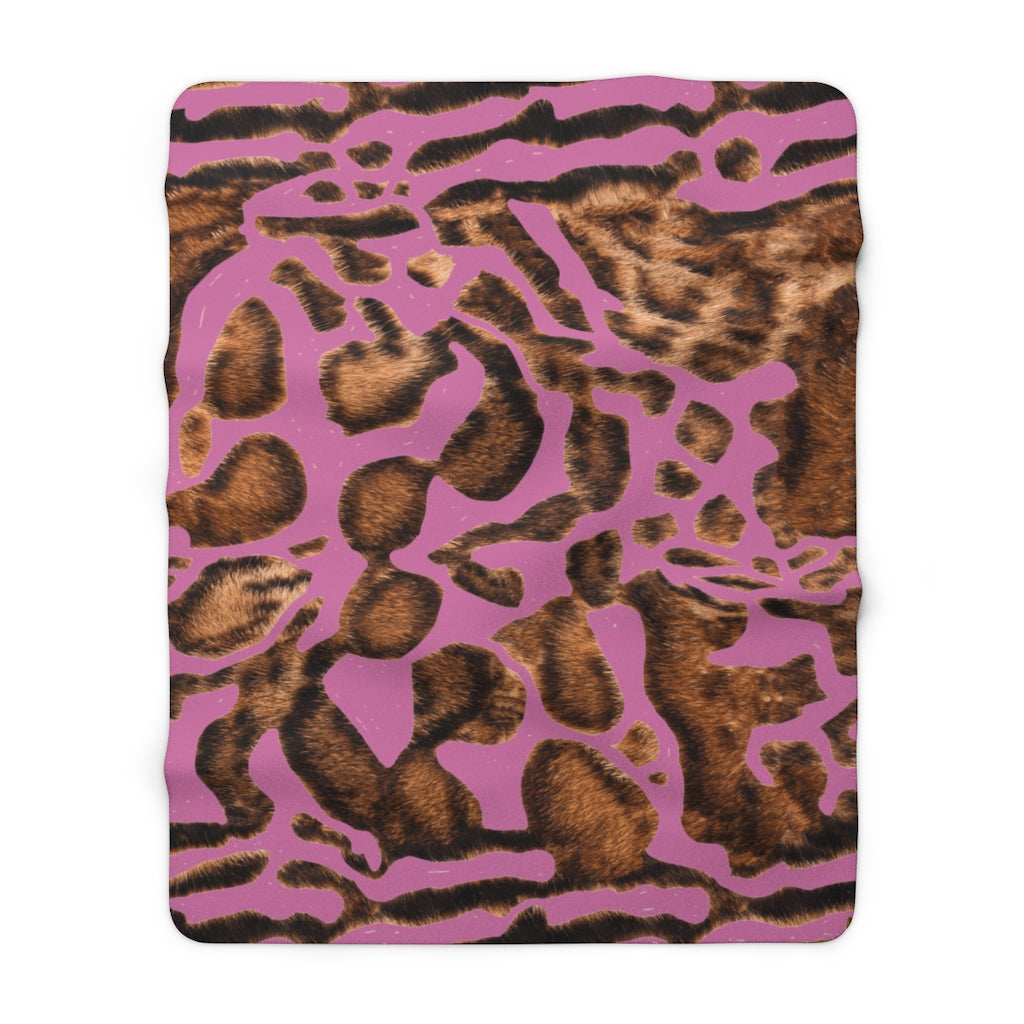 Bengal Pink Fleece Blanket