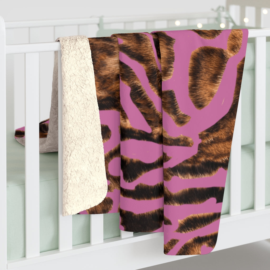 Bengal Pink Fleece Blanket