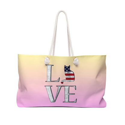 L❤️VE USA Weekender Bag (Pink)