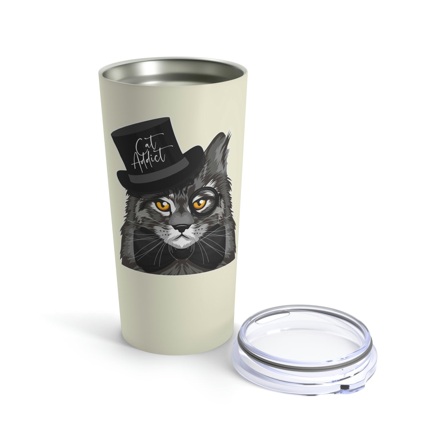 Cat Addict Maine Coon Cat Cream Tumbler 20oz