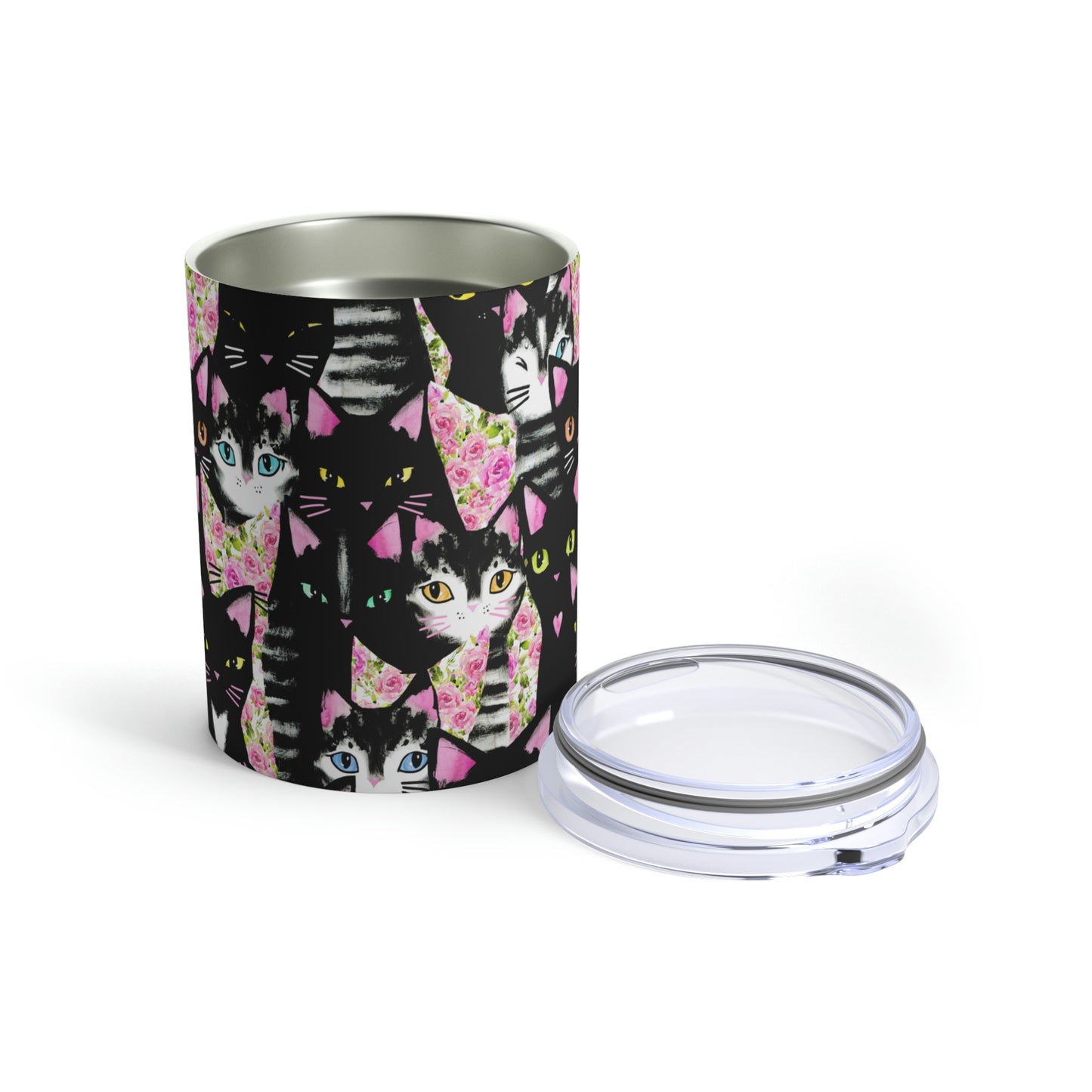 Cats & Roses Travel Tumbler 10oz