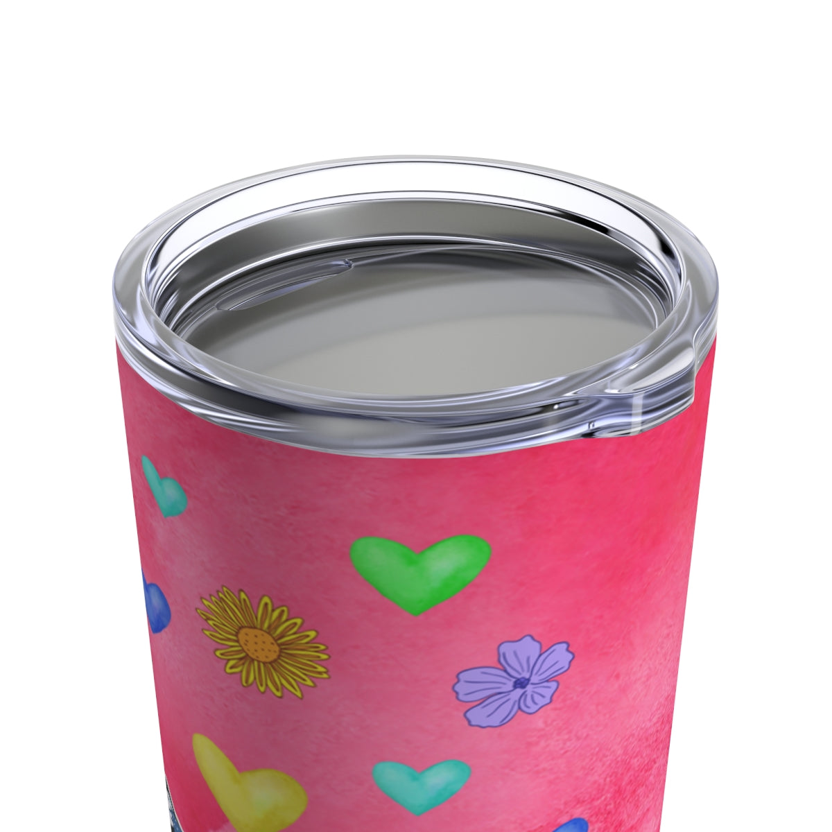 Hearts Cat Themed Tumbler 20oz
