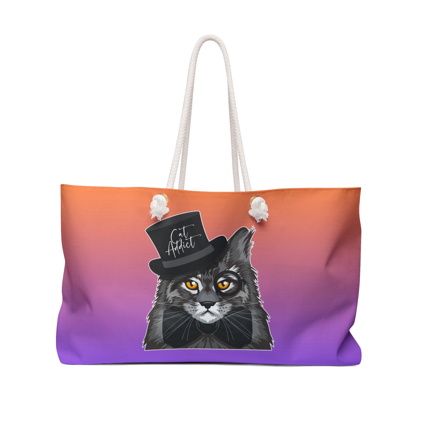 Cat Addict Weekender Bag (Purple)