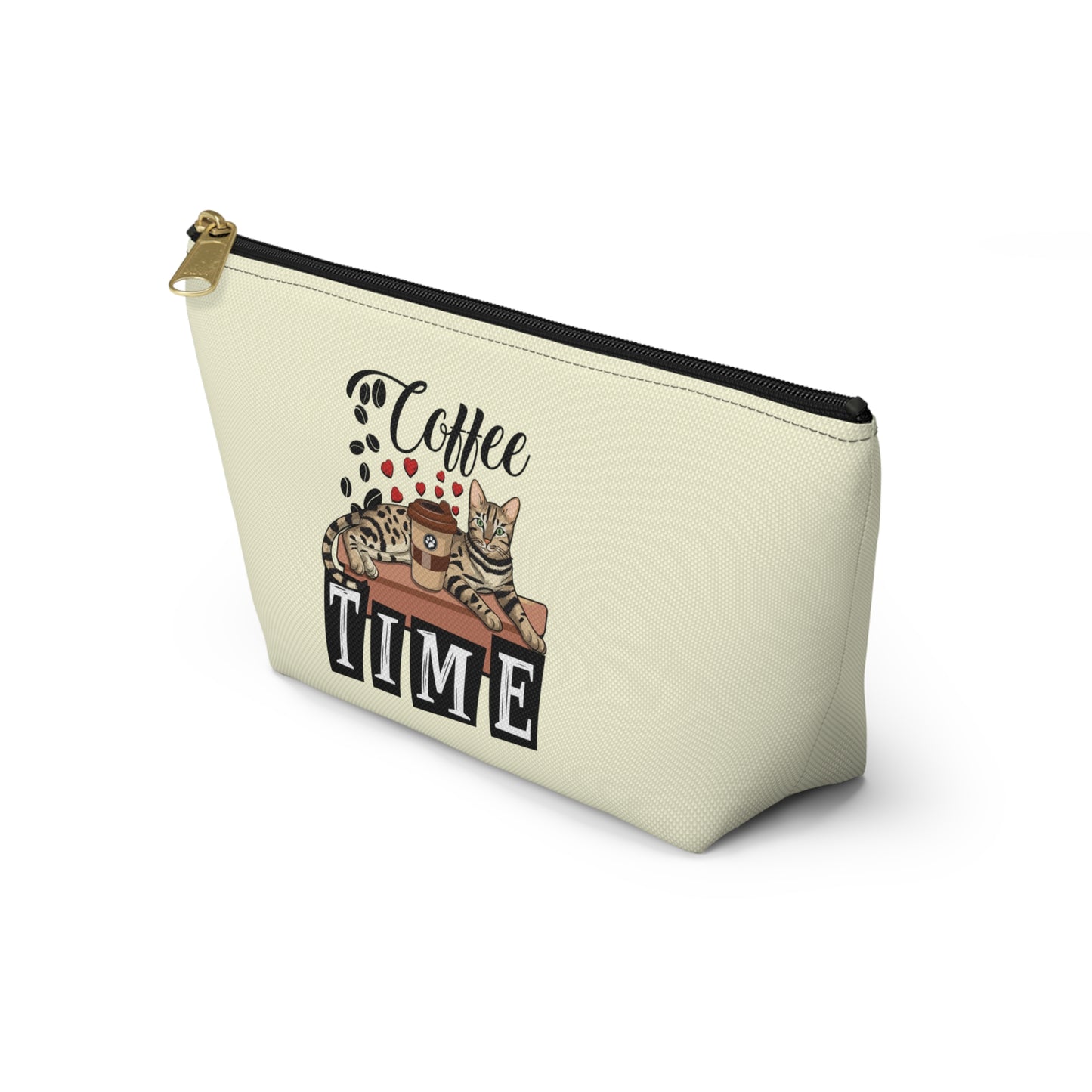 C☕ffee Beans & L❤️VE Hearts Accessory Bag