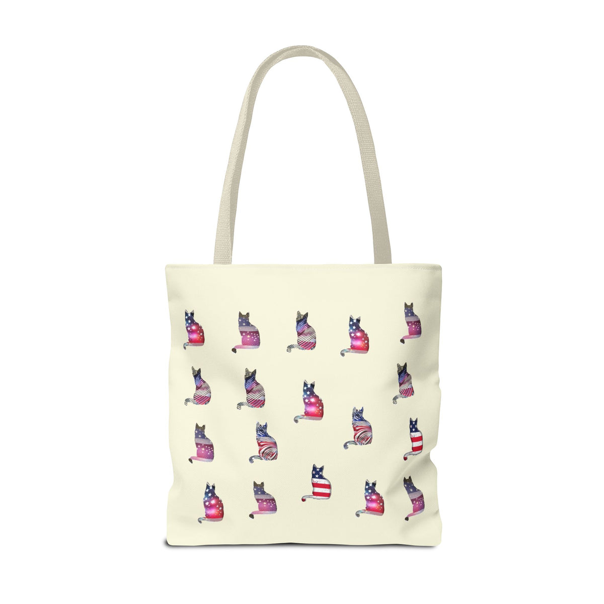 Patriotic Cat Love Tote Bag (Cream)