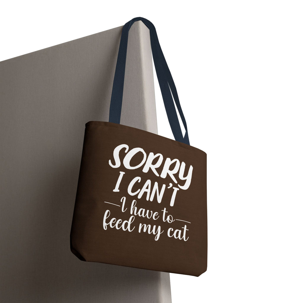 Feed My Cat Tote Bag (Brown)