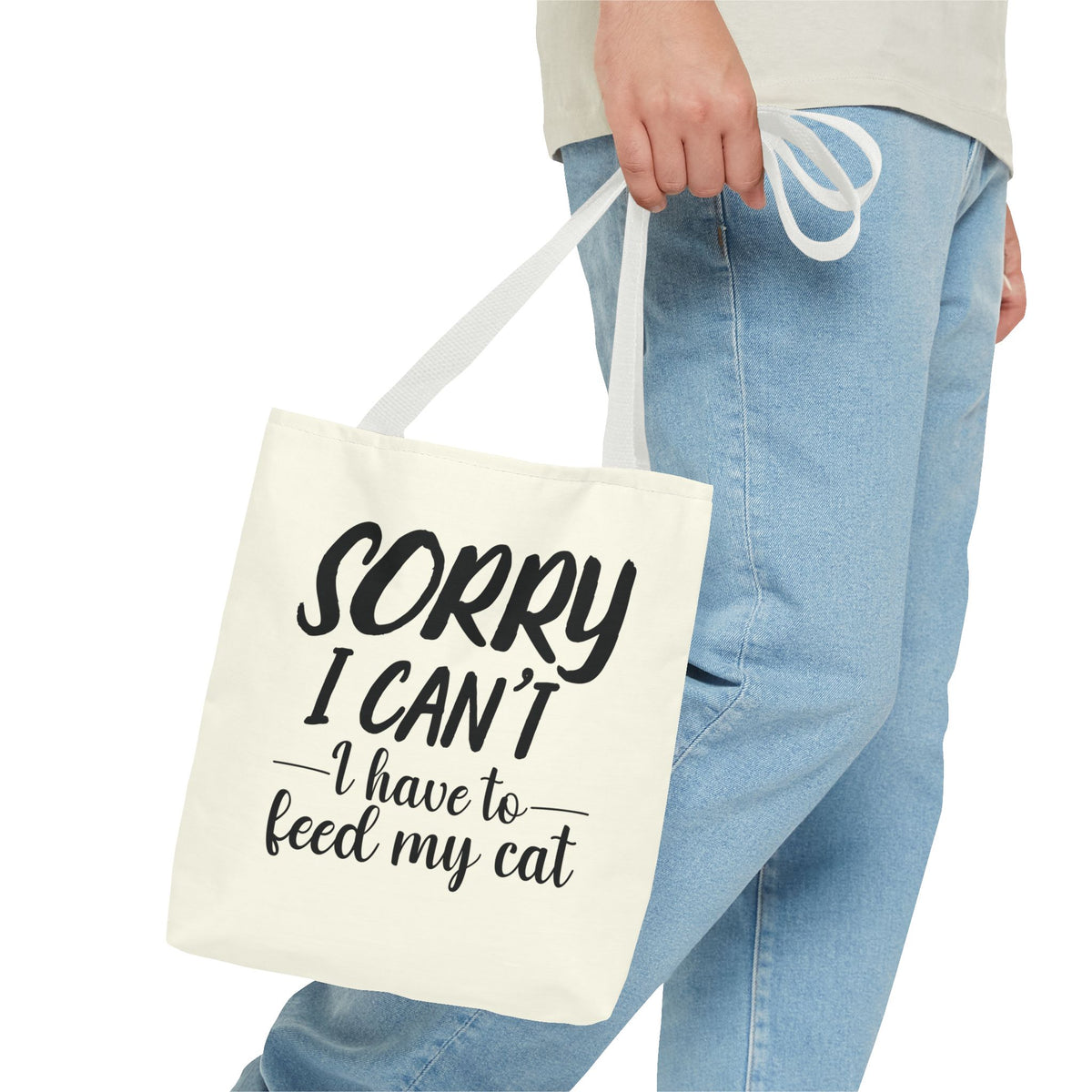 Feed My Cat Tote Bag (Cream)