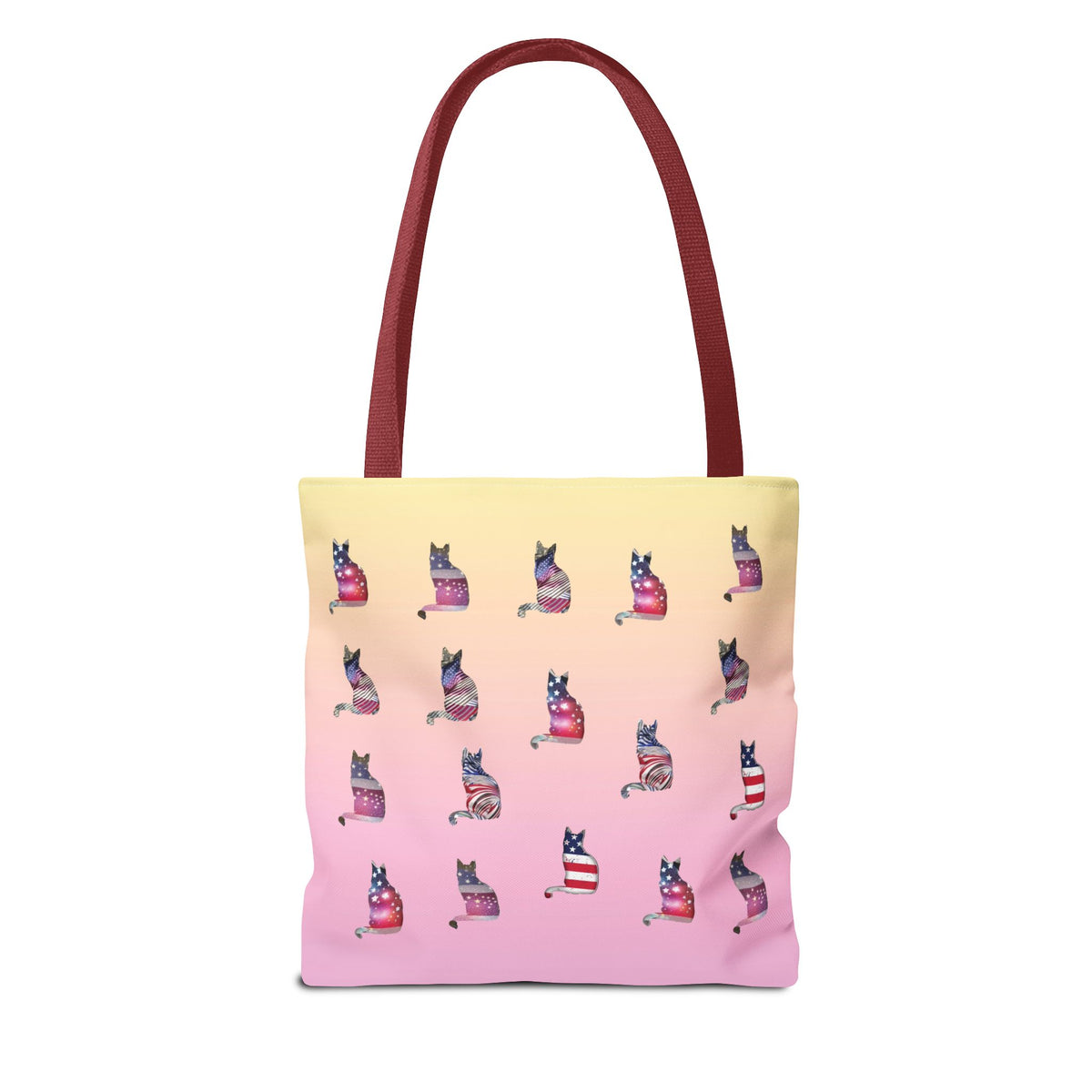 Patriotic Cat Love Tote Bag (Pink)