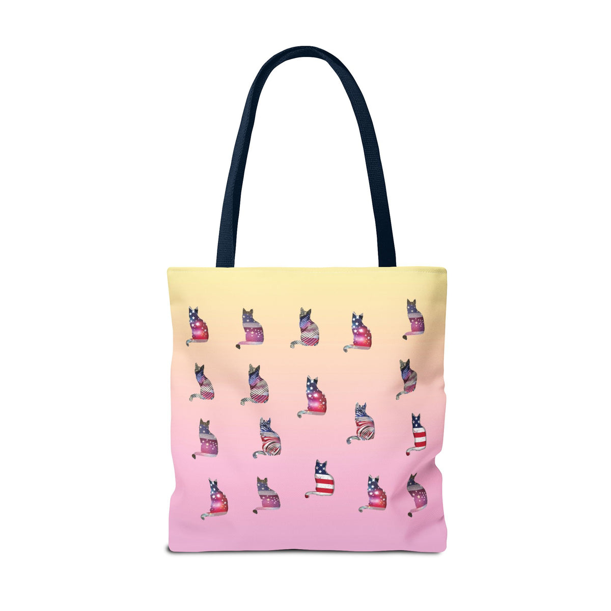 Patriotic Cat Love Tote Bag (Pink)
